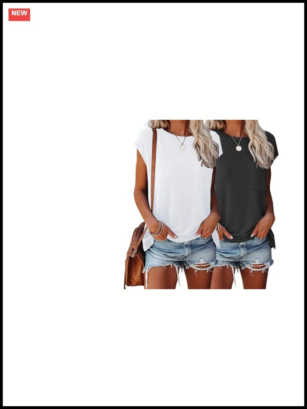 Loose Fit Short Cap Sleeve Pocket Tunic Top Summer